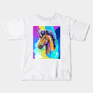 retro unicorn Kids T-Shirt